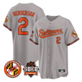 Friene B.Orioles #2 Gunnar Henderson Player Gray 30th Anniversary of 2131 Home Game Stitched Jerseys