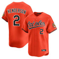 Friene B.Orioles #2 Gunnar Henderson Player Orange Limited Home Game Stitched Jerseys