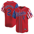 Friene B.Orioles #2 Gunnar Henderson Player Red Independence Day Vapor Premier Limited Home Game Stitched Jerseys