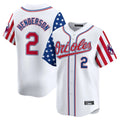 Friene B.Orioles #2 Gunnar Henderson Player White Independence Day Vapor Premier Home Game Stitched Jerseys