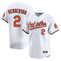 Friene B.Orioles #2 Gunnar Henderson Player White Limited Home Game Stitched Jerseys