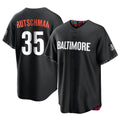 Friene B.Orioles #35 Adley Rutschman Player Black City Connect Home Game Stitched Jerseys
