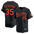 Friene B.Orioles #35 Adley Rutschman Player Black Limited Home Game Stitched Jerseys