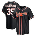 Friene B.Orioles #35 Adley Rutschman Player Black Out Home Game Stitched Jerseys