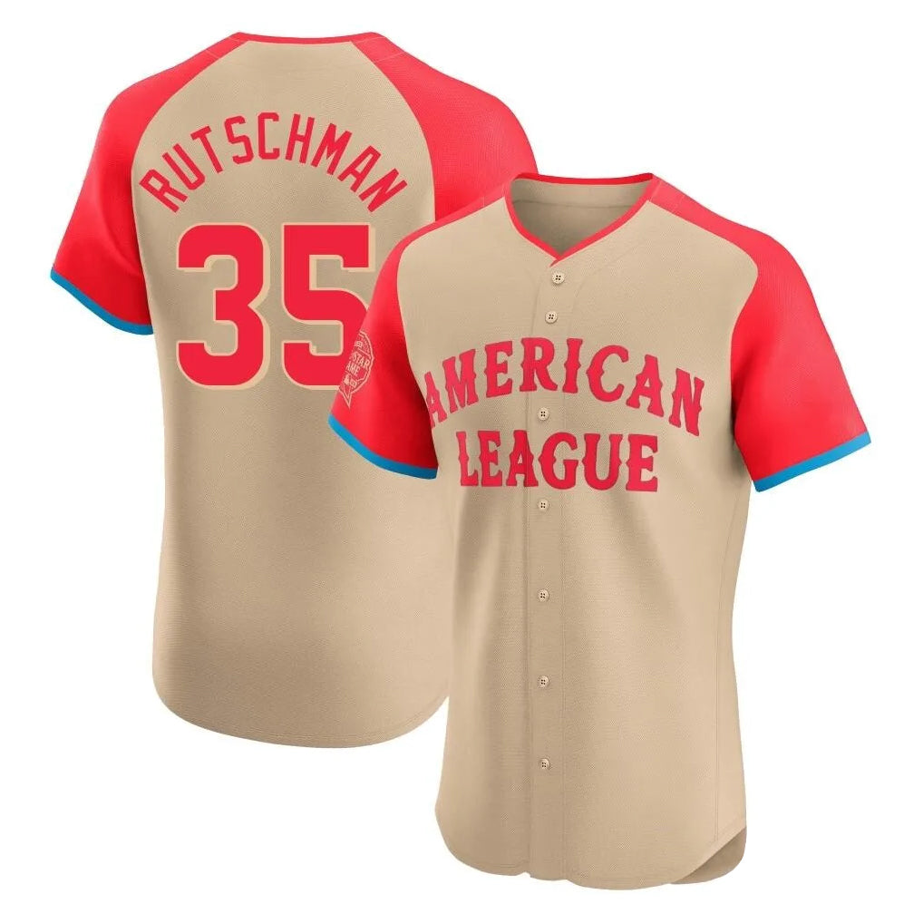 Friene B.Orioles #35 Adley Rutschman Player Cream American League All-Star Limited Elite Home Game Stitched Jerseys
