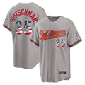 Friene B.Orioles #35 Adley Rutschman Player Gray Home Game Stitched Jerseys
