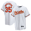 Friene B.Orioles #35 Adley Rutschman Player White Home Game Stitched Jerseys