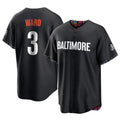 Friene B.Orioles #3 Taylor Ward Player Black City Connect Home Game Stitched Jerseys