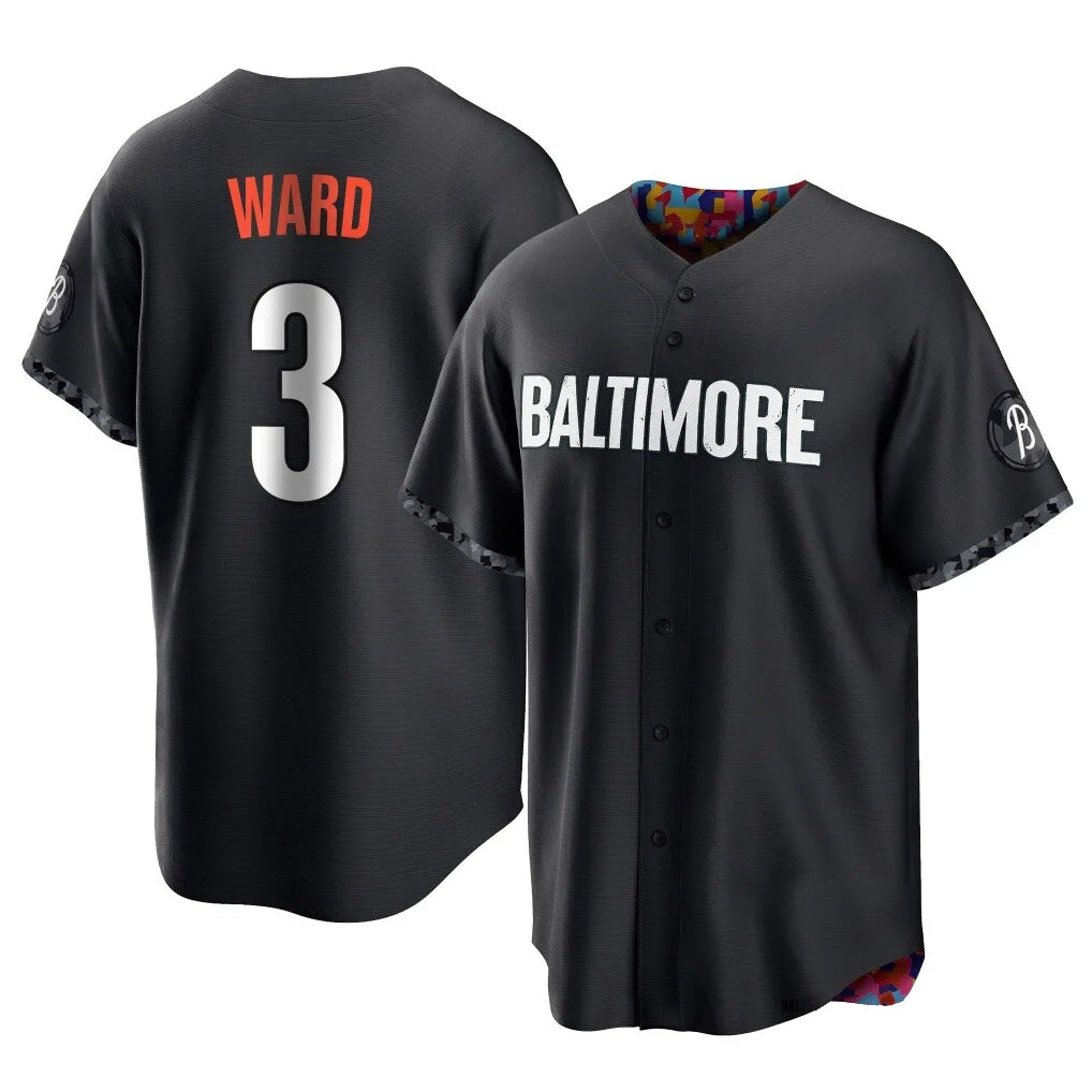 Friene B.Orioles #3 Taylor Ward Player Black City Connect Home Game Stitched Jerseys