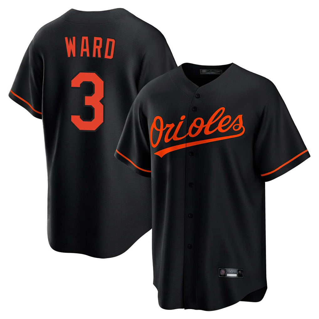 Friene B.Orioles #3 Taylor Ward Player Black Home Game Stitched Jerseys