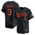 Friene B.Orioles #3 Taylor Ward Player Black Limited Home Game Stitched Jerseys