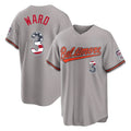 Friene B.Orioles #3 Taylor Ward Player Gray USA 250 Fourth of July Home Game Stitched Jerseys