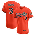 Friene B.Orioles #3 Taylor Ward Player Orange Limited Elite Home Game Stitched Jerseys