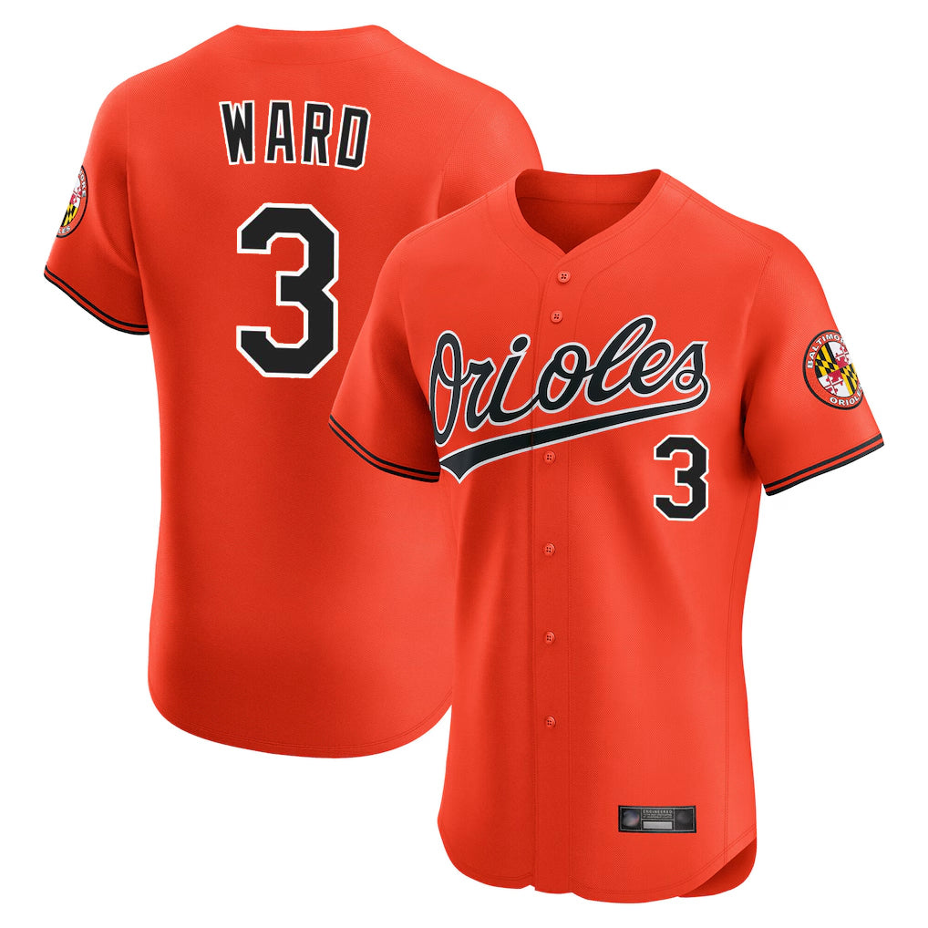 Friene B.Orioles #3 Taylor Ward Player Orange Limited Elite Home Game Stitched Jerseys