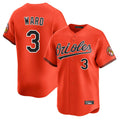 Friene B.Orioles #3 Taylor Ward Player Orange Limited Home Game Stitched Jerseys