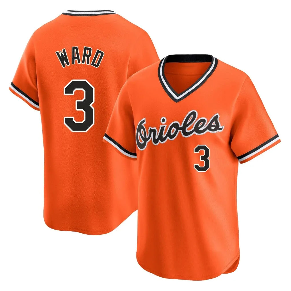 Friene B.Orioles #3 Taylor Ward Player Orange T-shirt Limited Home Game Stitched Jerseys