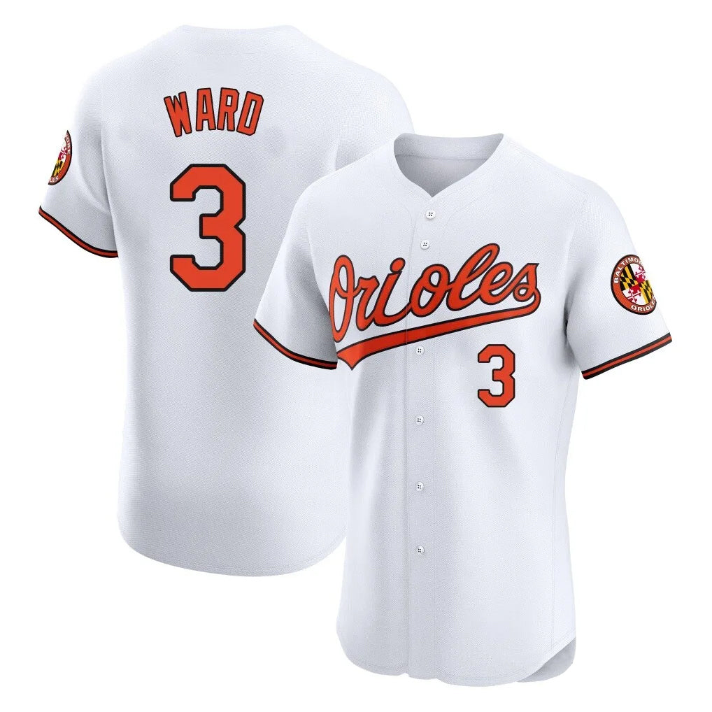 Friene B.Orioles #3 Taylor Ward Player White Limited Elite Home Game Stitched Jerseys