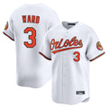 Friene B.Orioles #3 Taylor Ward Player White Limited Home Game Stitched Jerseys