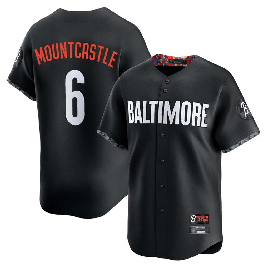 Friene B.Orioles #6 Ryan Mountcastle Player Black City Connect Limited Home Game Stitched Jerseys