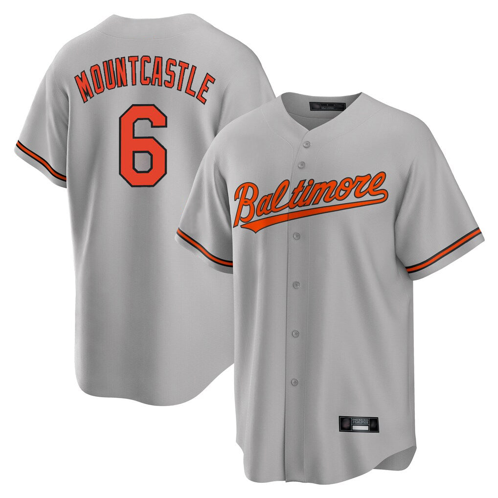 Friene B.Orioles #6 Ryan Mountcastle Player Gray Home Game Stitched Jerseys