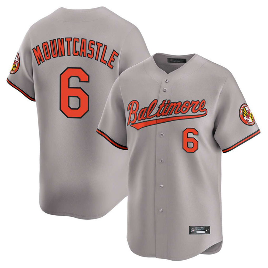 Friene B.Orioles #6 Ryan Mountcastle Player Gray Limited Home Game Stitched Jerseys