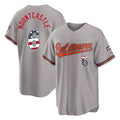 Friene B.Orioles #6 Ryan Mountcastle Player Gray USA 250 Fourth of July Home Game Stitched Jerseys