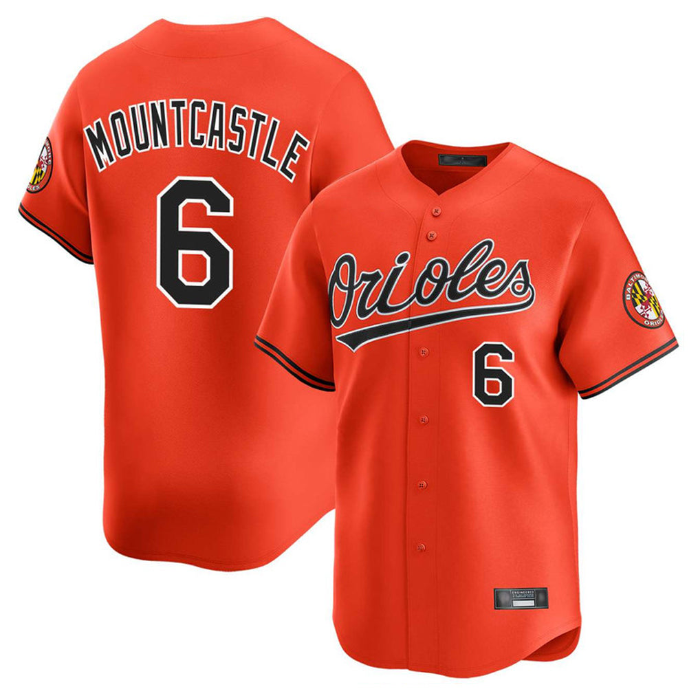 Friene B.Orioles #6 Ryan Mountcastle Player Orange Limited Home Game Stitched Jerseys