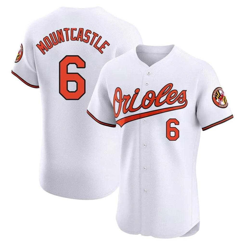 Friene B.Orioles #6 Ryan Mountcastle Player White Limited Elite Home Game Stitched Jerseys