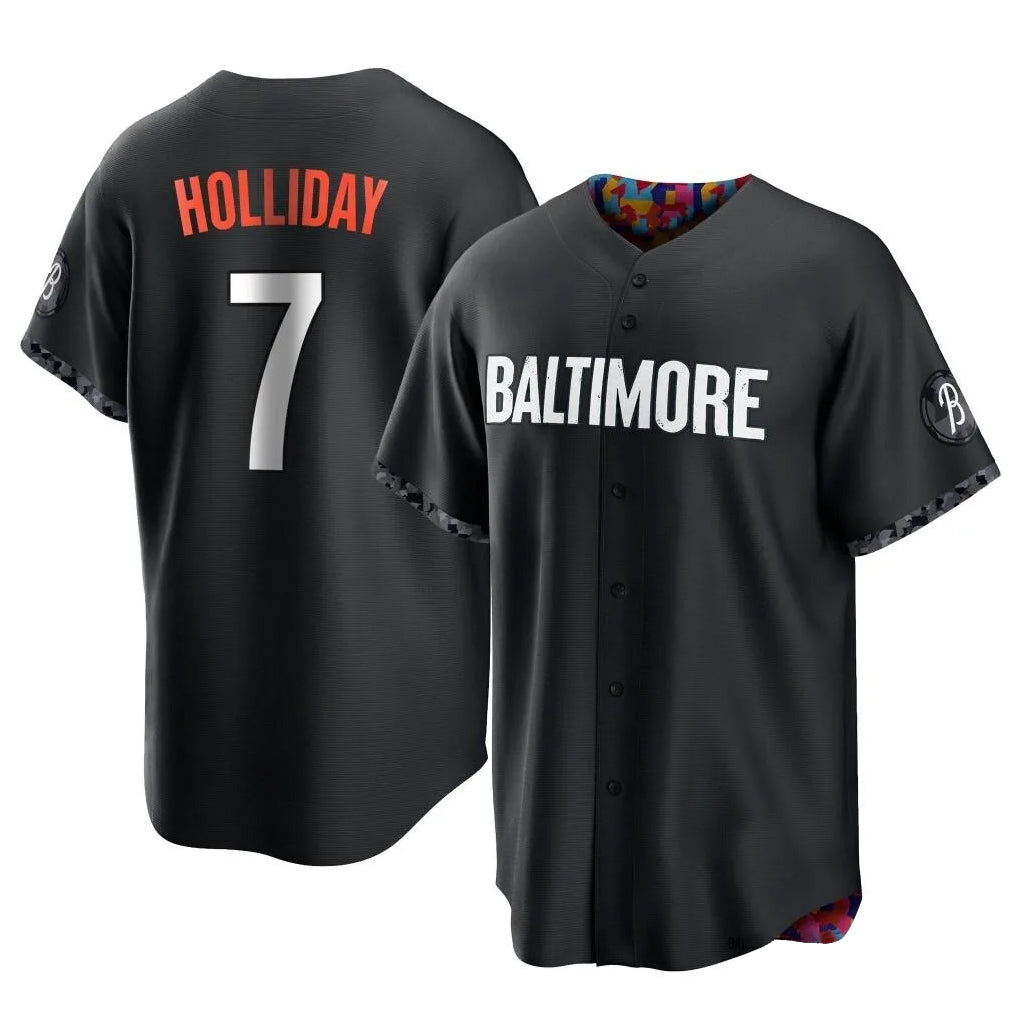 Friene B.Orioles #7 Jackson Holliday Player Black City Connect Home Game Stitched Jerseys