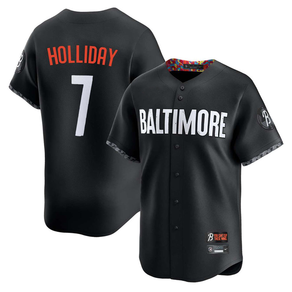 Friene B.Orioles #7 Jackson Holliday Player Black City Connect Limited Home Game Stitched Jerseys