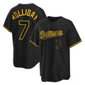 Friene B.Orioles #7 Jackson Holliday Player Black Snake Skin City Home Game Stitched Jerseys