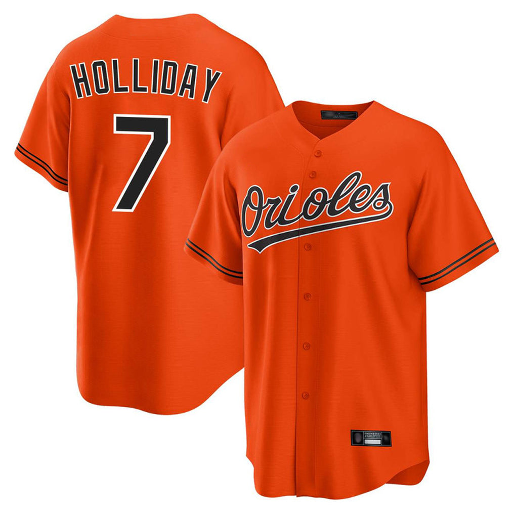 Friene B.Orioles #7 Jackson Holliday Player Orange Home Game Stitched Jerseys