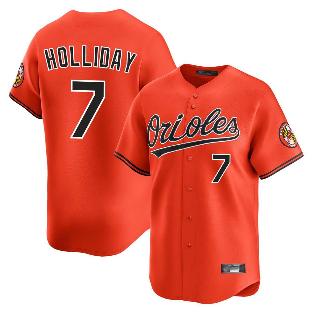 Friene B.Orioles #7 Jackson Holliday Player Orange Limited Home Game Stitched Jerseys