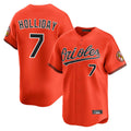 Friene B.Orioles #7 Jackson Holliday Player Orange Limited Home Game Stitched Jerseys