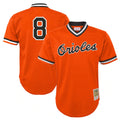 Friene B.Orioles #8 Cal Ripken Player Orange Mitchell & Ness Cooperstown Collection Mesh T-shirt Game Stitched Jerseys