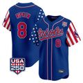 Friene B.Orioles #8 Cal Ripken Player Royal USA 250 Independence Day Vapor Premier Limited Home Game Stitched Jerseys