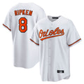 Friene B.Orioles #8 Cal Ripken Player White Home Game Stitched Jerseys