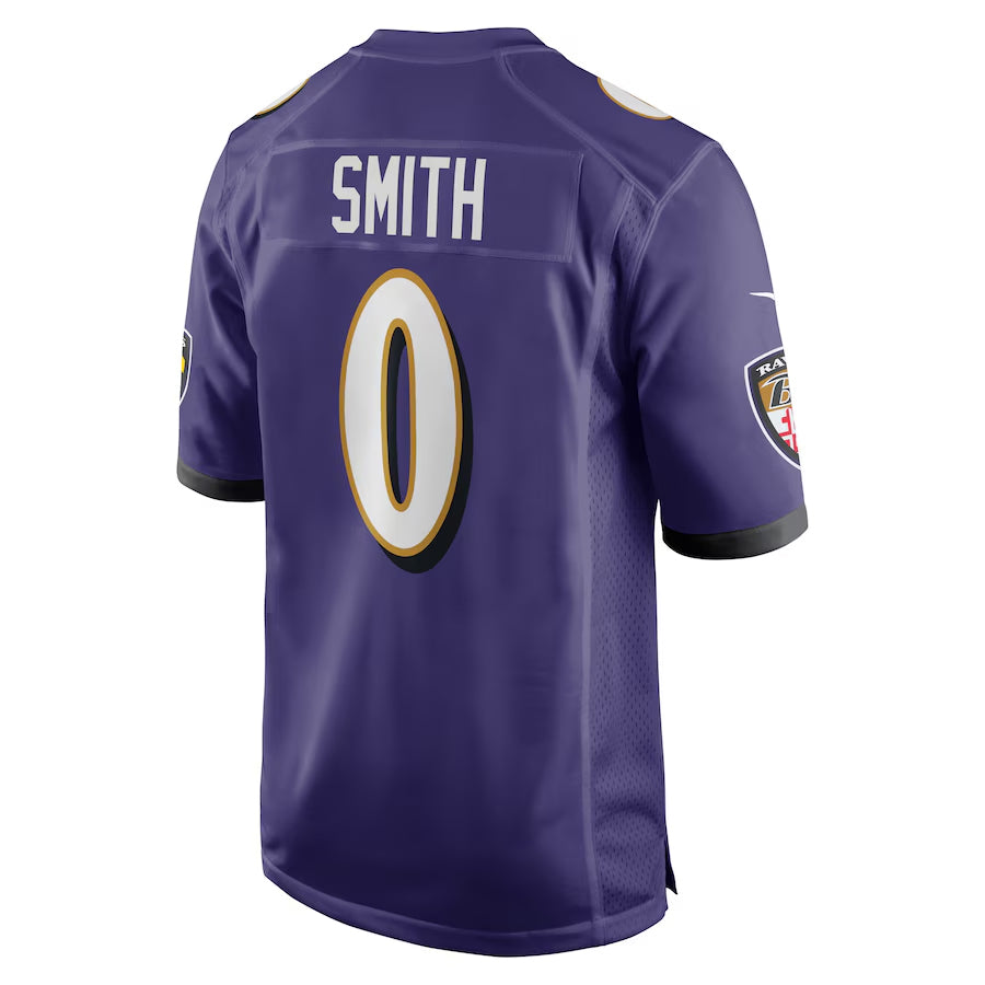 Friene B.Ravens #0 Roquan Smith Player Purple Alternate Home Game Stitched Jerseys