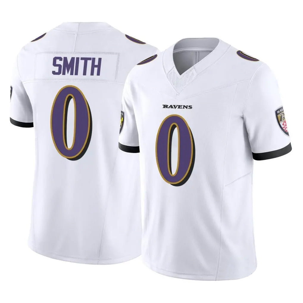 Friene B.Ravens #0 Roquan Smith Player White Vapor F.U.S.E. Limited Home Game Stitched Jerseys
