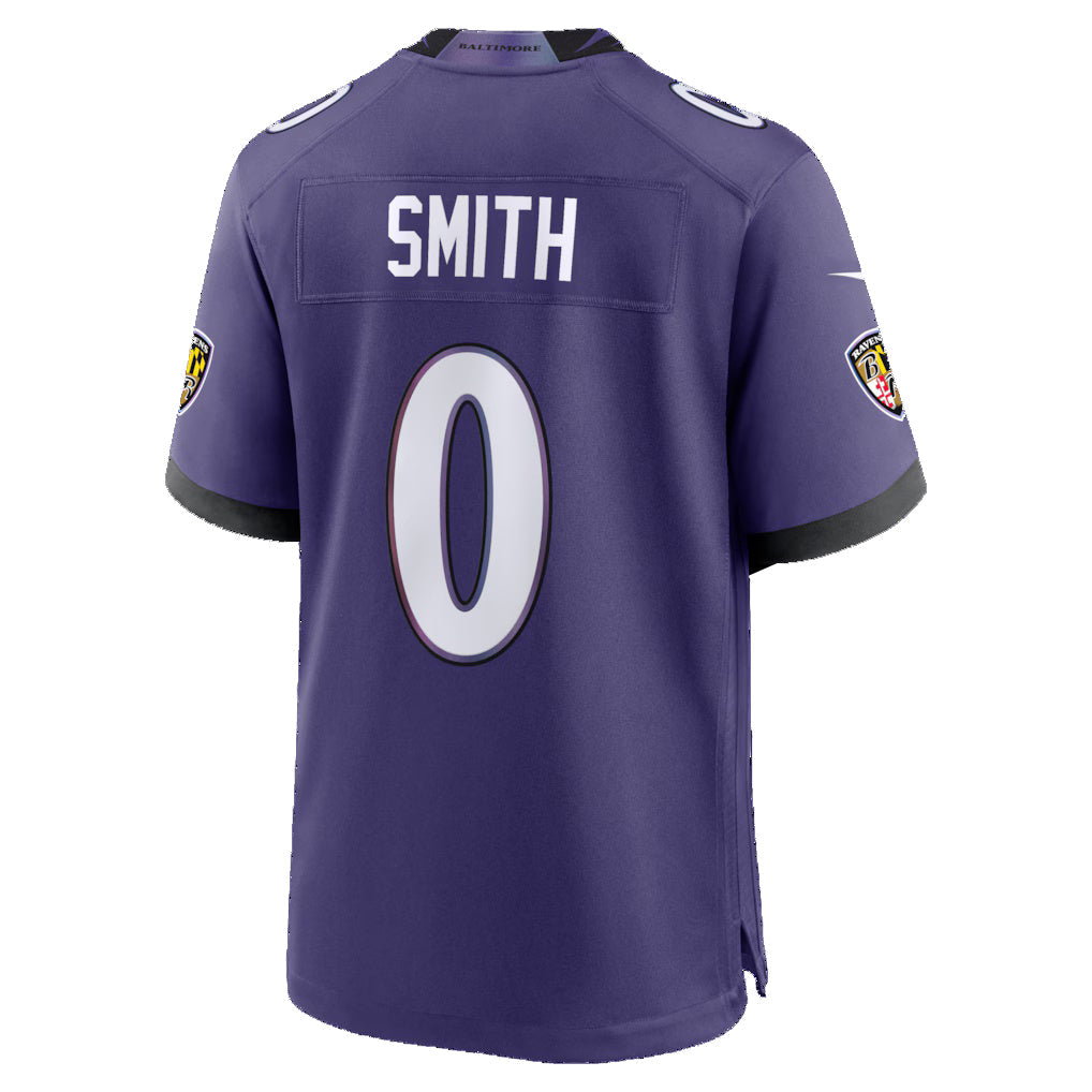 Friene B.Ravens #0 Roquan Smith Purple Team Game Stitched Jerseys