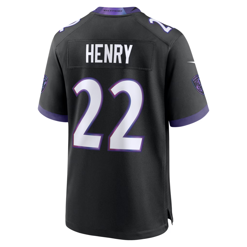 Friene B.Ravens #22 Derrick Henry Black Game Stitched Jerseys