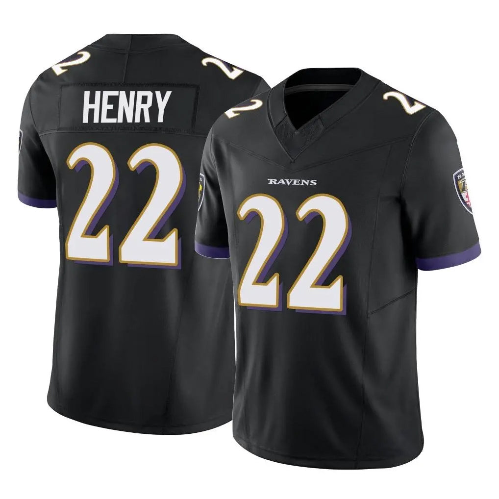 Friene B.Ravens #22 Derrick Henry Player Black Limited Home Game Stitched Jerseys