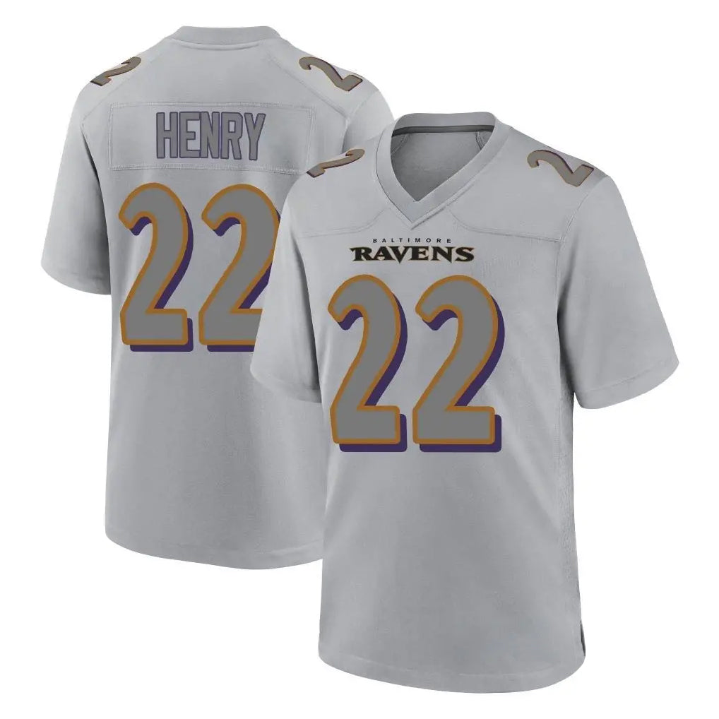 Friene B.Ravens #22 Derrick Henry Player Gray Replica Limited Stitched Jerseys