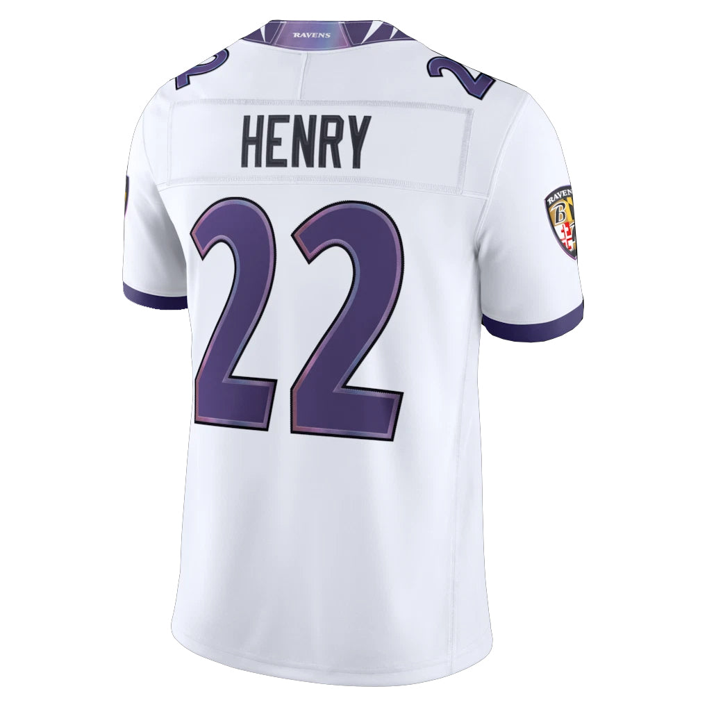Friene B.Ravens #22 Derrick Henry Player White Limited Elite Home Game Stitched Jerseys