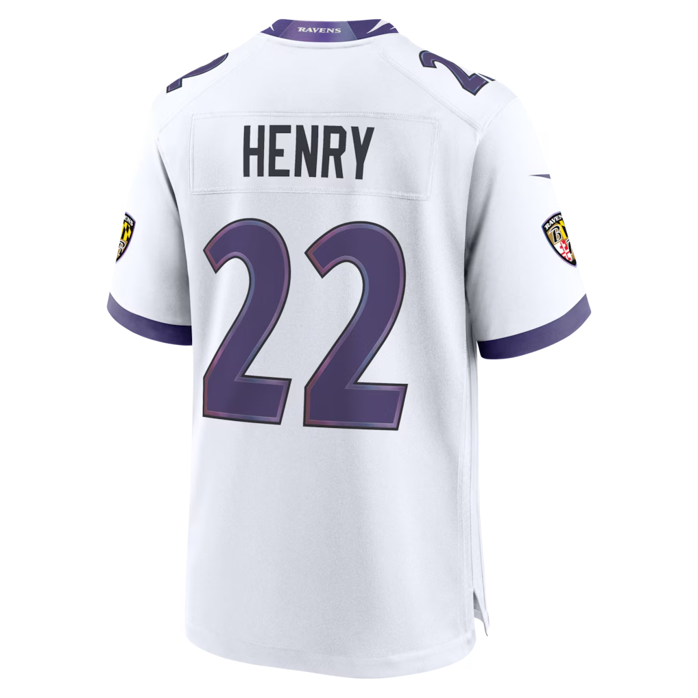 Friene B.Ravens #22 Derrick Henry White Game Stitched Jerseys