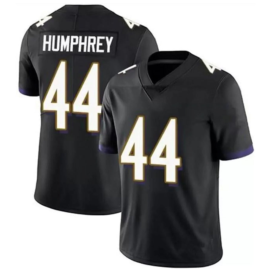 Friene B.Ravens #44 Marlon Humphrey Player Black Limited Home Game Stitched Jerseys