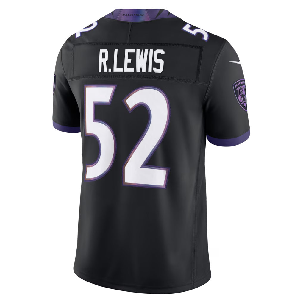 Friene B.Ravens #52 Ray Lewis Black Alternate Vapor F.U.S.E. Stitched Retired Player Limited Jerseys