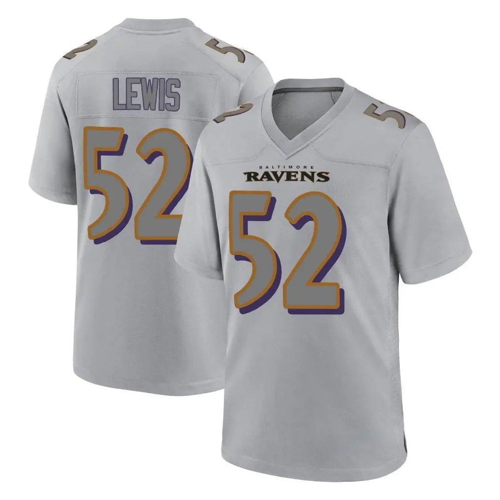 Friene B.Ravens #52 Ray Lewis Player Gray Replica Limited Stitched Jerseys