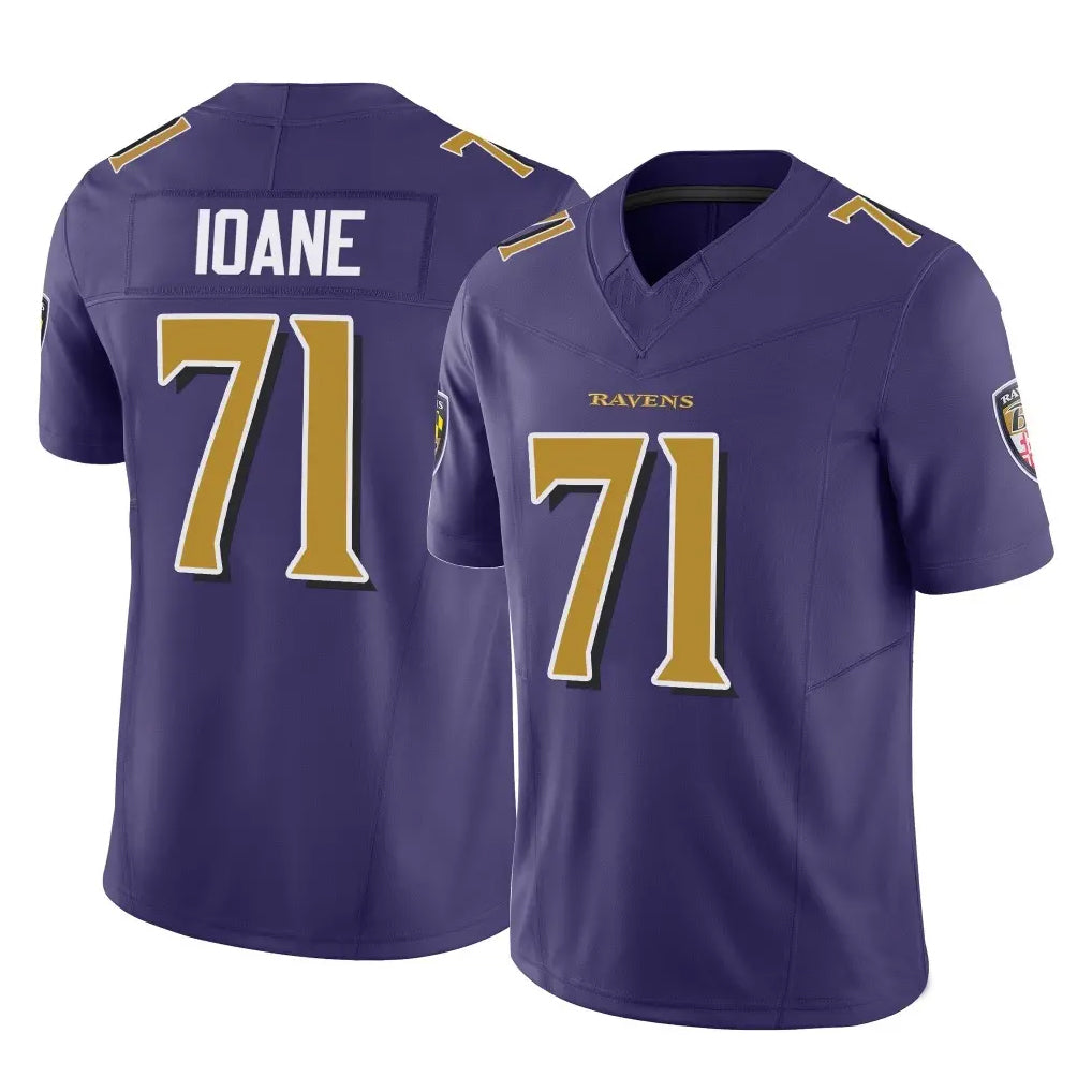 Friene B.Ravens #71 Olaivavega Ioane Player Purple Vapor F.U.S.E. Limited Game Stitched Jerseys