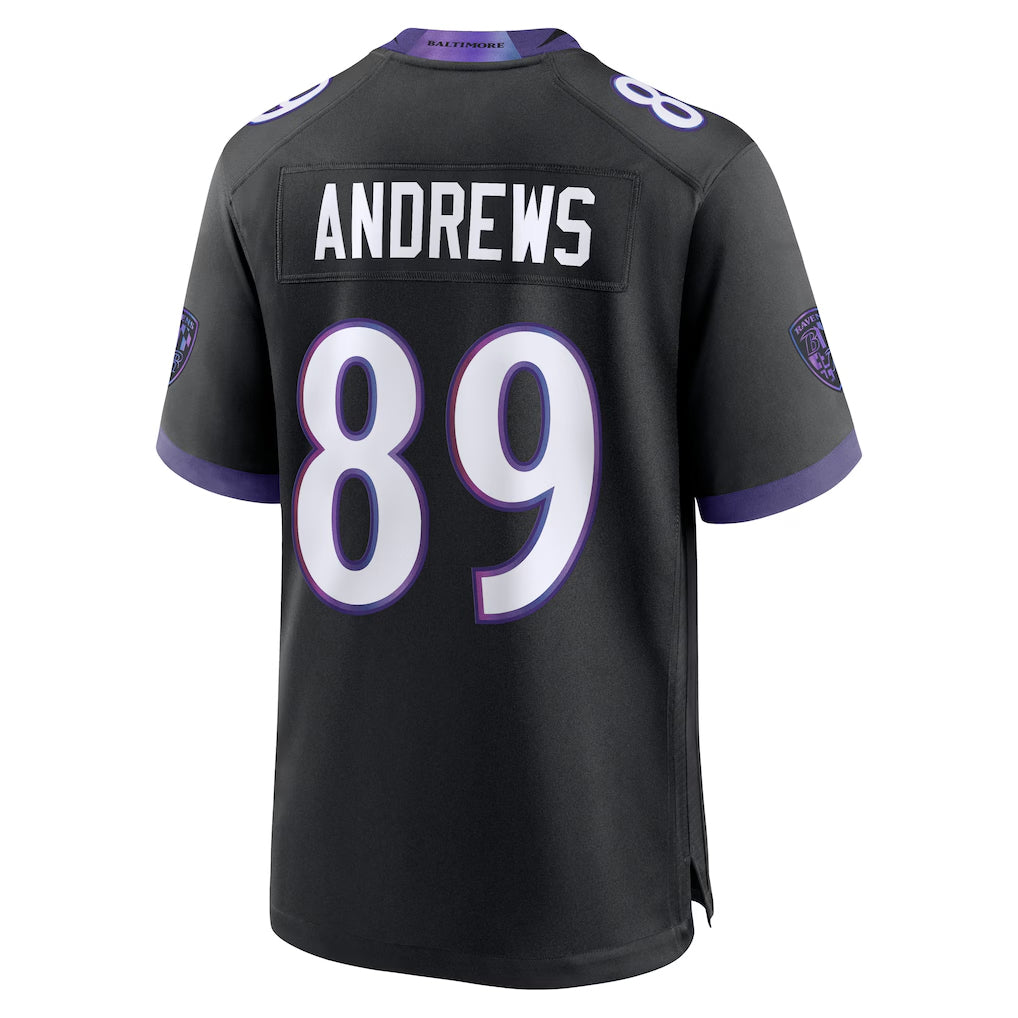 Friene B.Ravens #89 Mark Andrews Player Black Home Game Stitched Jerseys